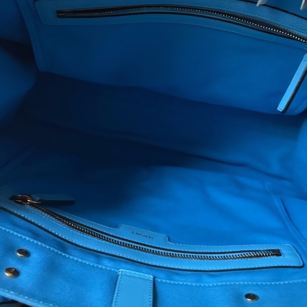 Versace La Medusa Blue Women's Canvas Logo Tote RETAIL $1922 (COA incuded) - Picture 10 of 13